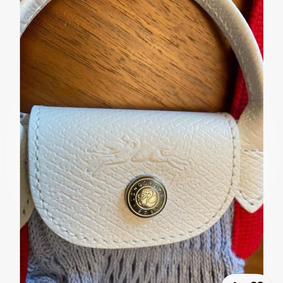 Longchamp Red and White Mesh Bag New! - Picture 5 of 8